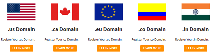 A2 Hosting - Country Specific TLDs, Domain Transfer or Registration