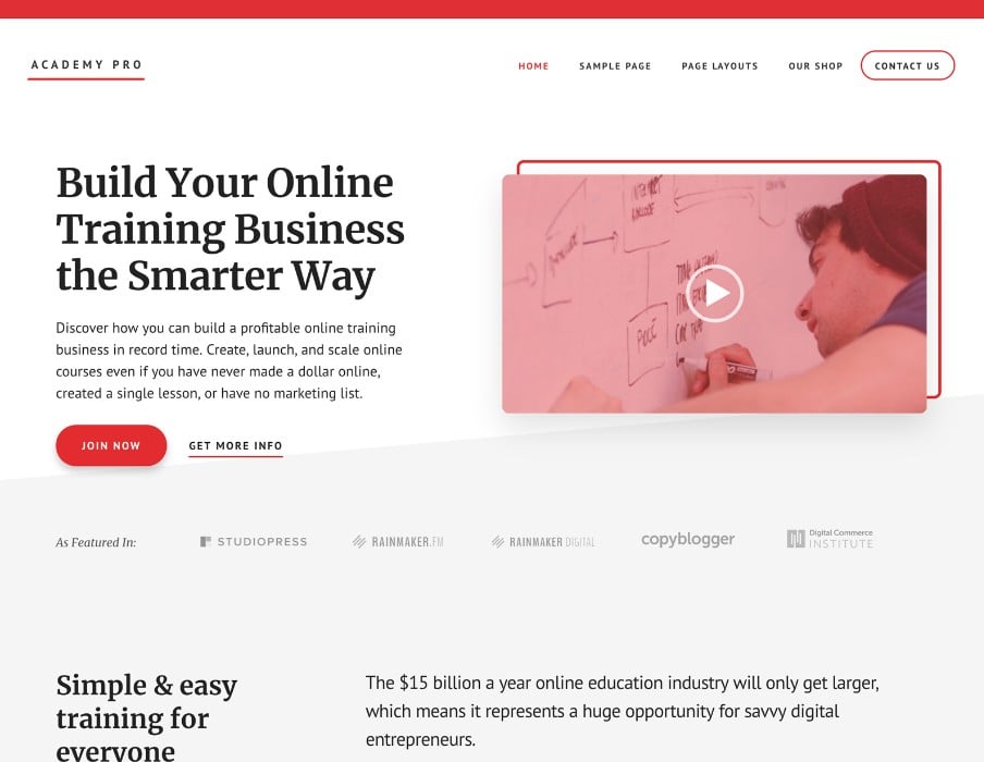 Academy Pro StudioPress Theme