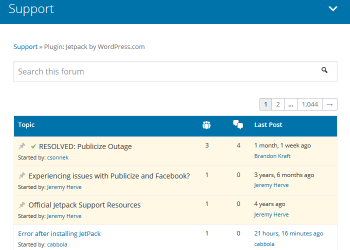 Free WordPress Plugins - Jetpack Support Forum