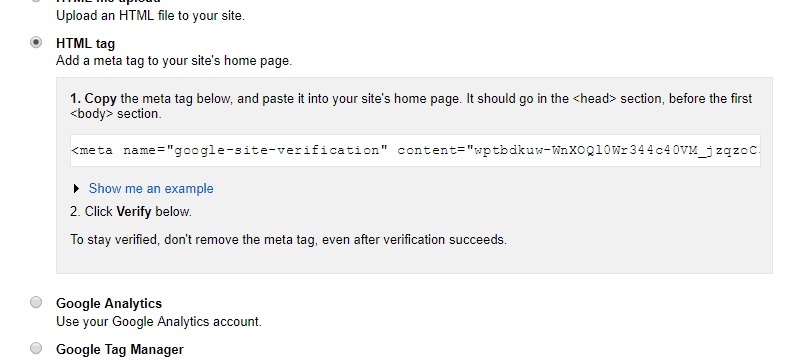 yoast html tag verification