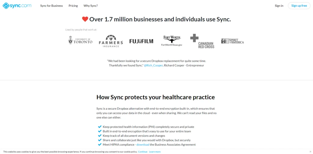 sync.com healthcare