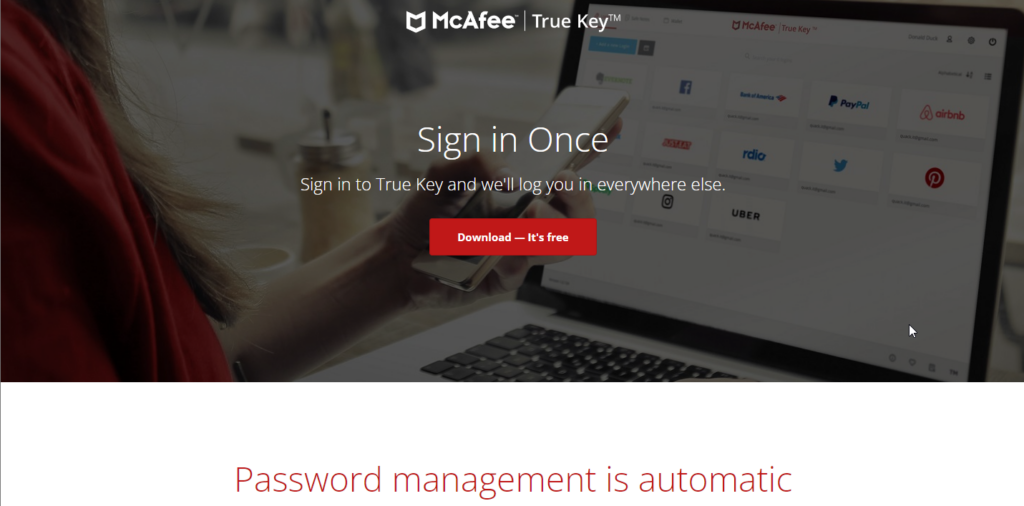 McAfee TrueKey