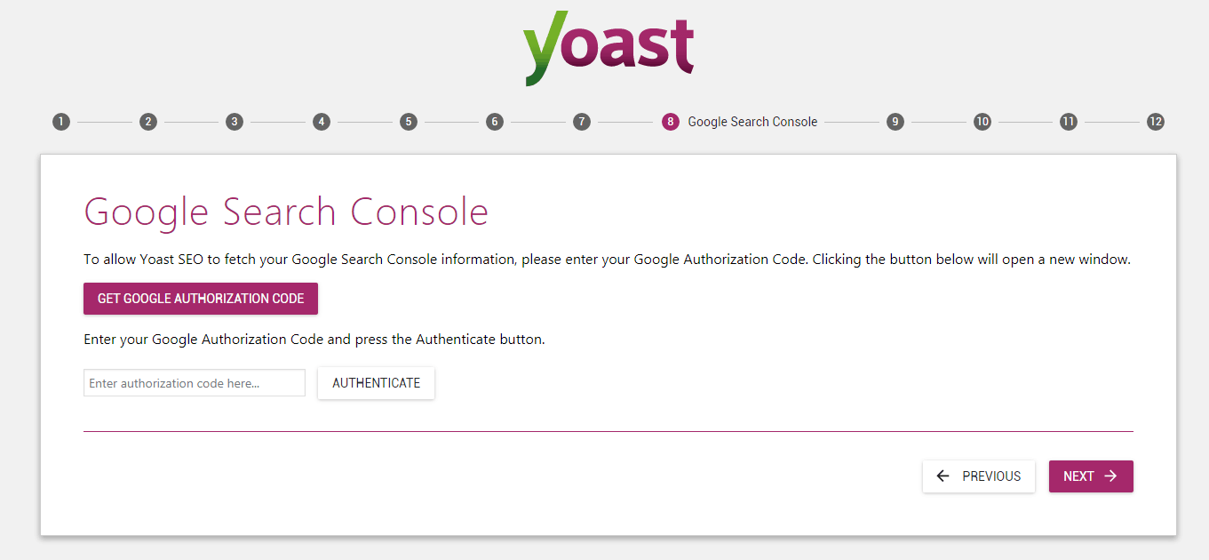 yoast google search console