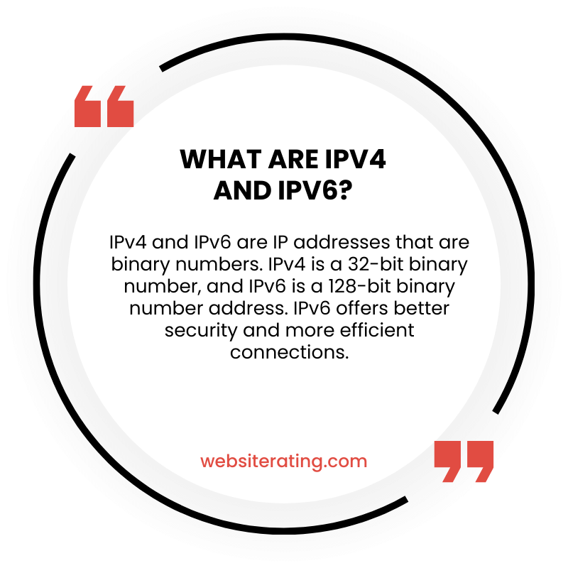 What are IPv4 and IPv6?