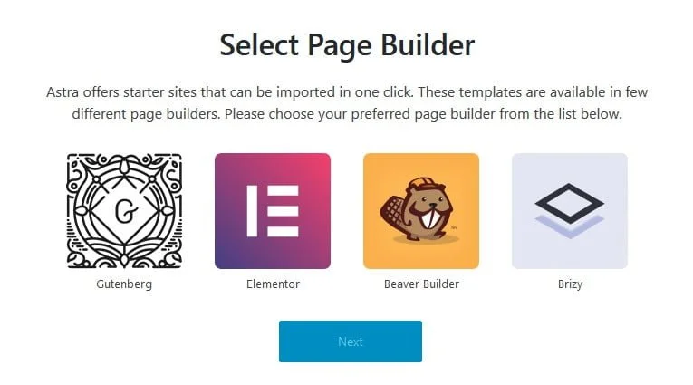 astra page builders