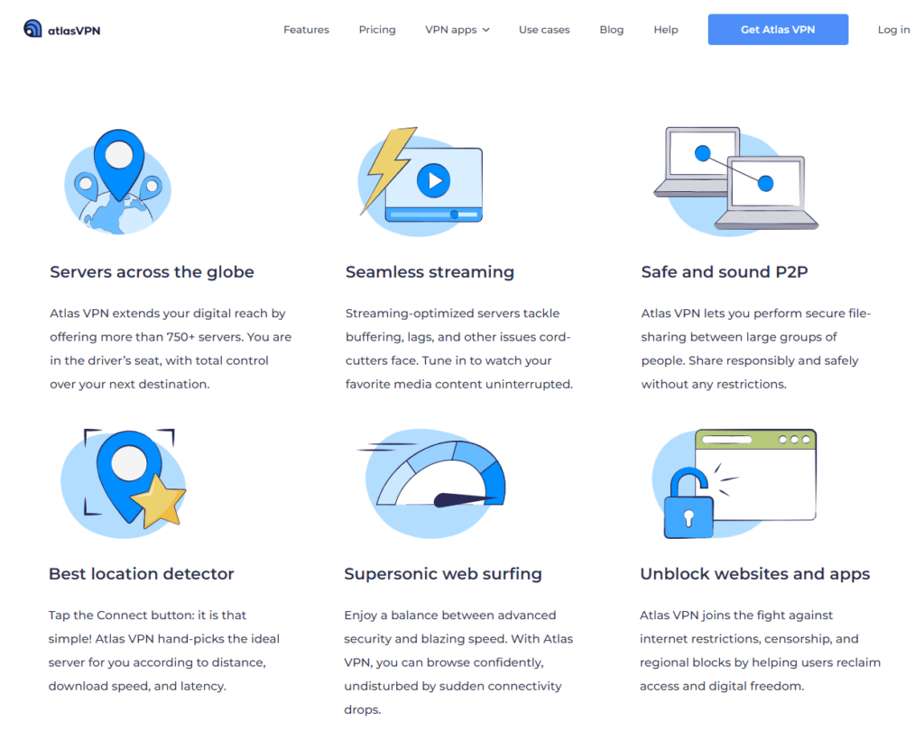 atlas vpn features