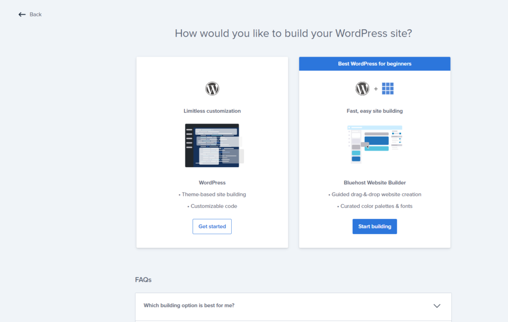 bluehost wordpress integration