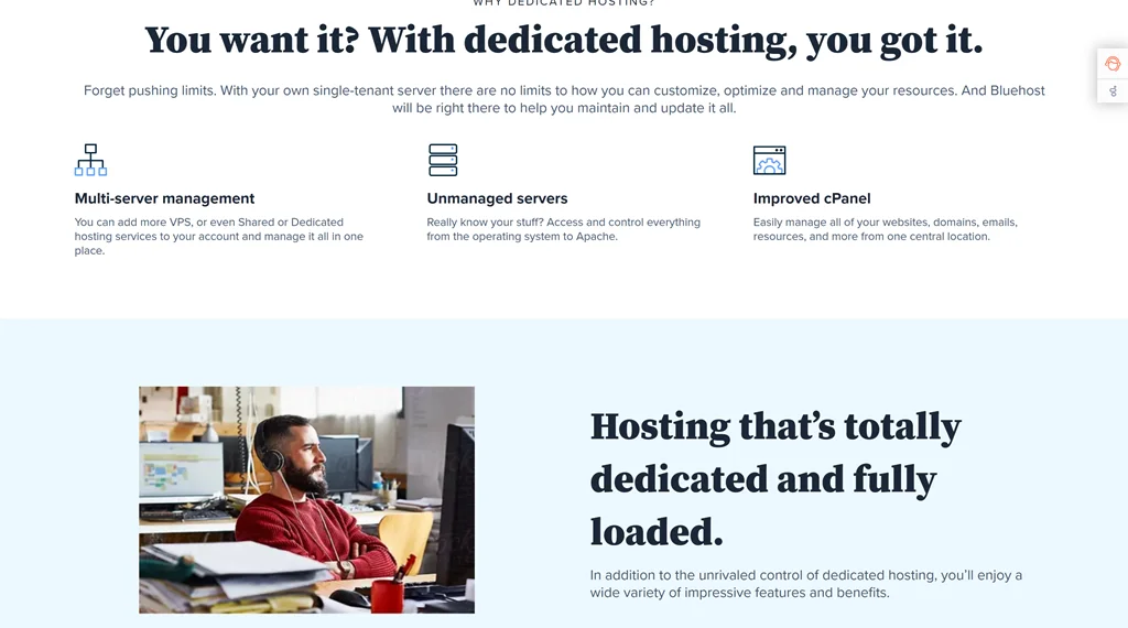 dedicated hosting plan