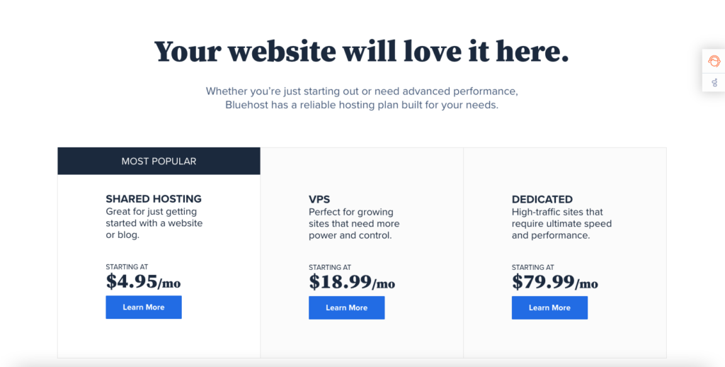 bluehost plans