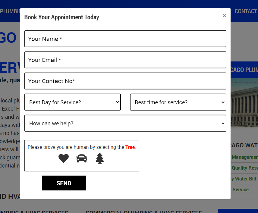 book appointment form