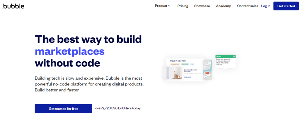 bubble homepage