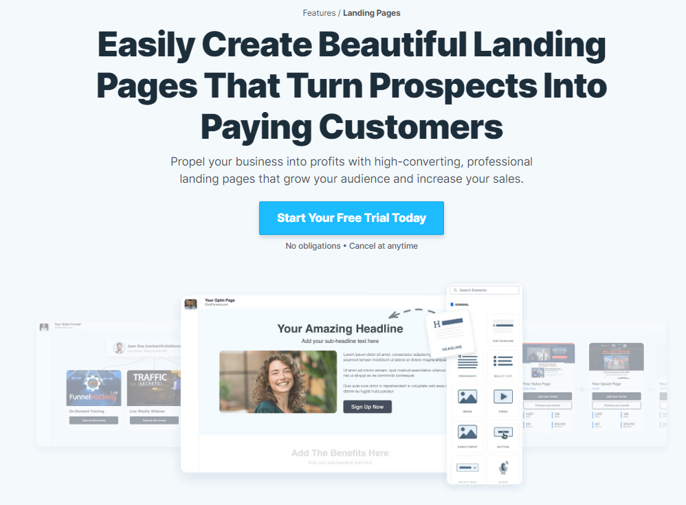 clickfunnels landing page builder