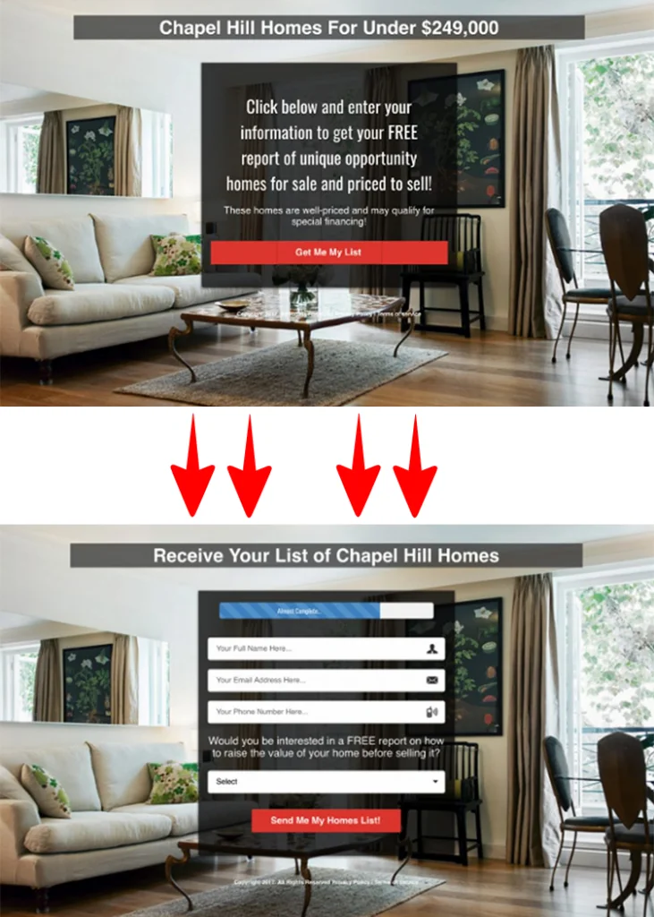 clickfunnels real estate funnel example