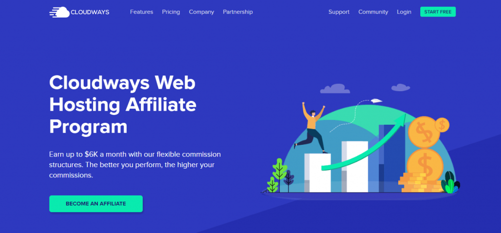 Cloudways web hosting affiliate program