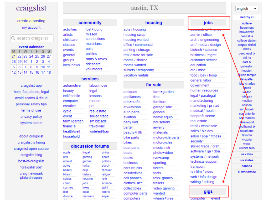 craiglist austin jobs