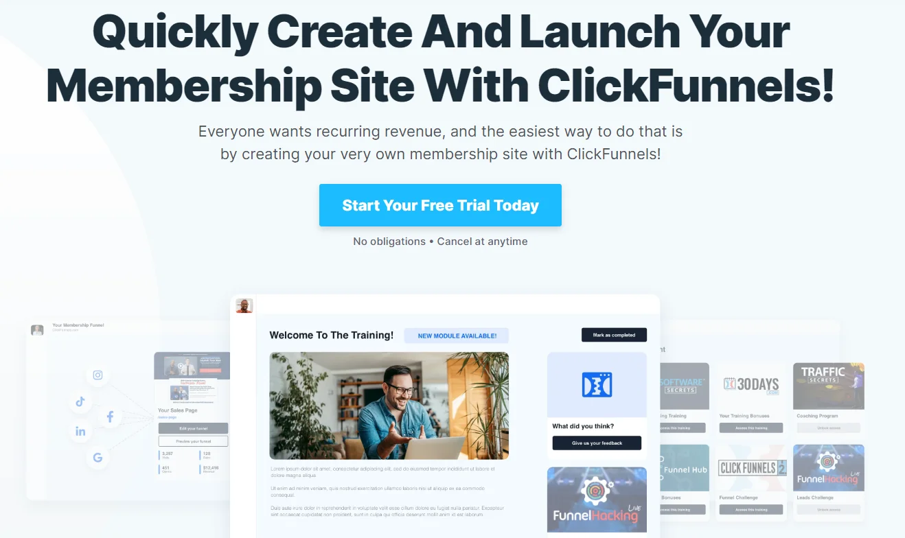 create membership site with clickfunnels