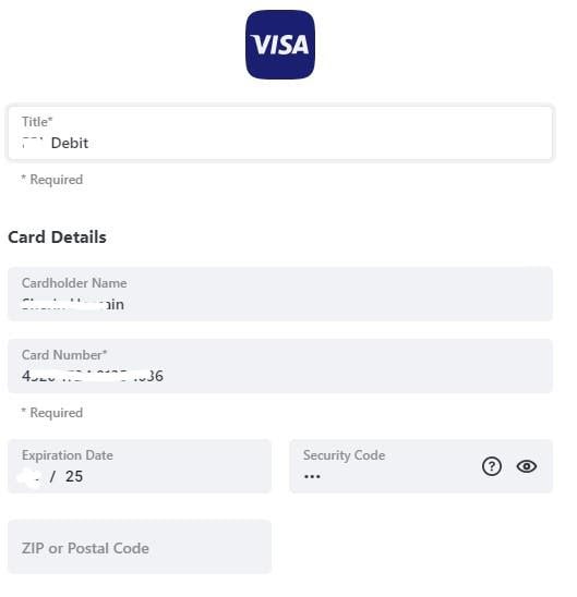 credit card auto fill