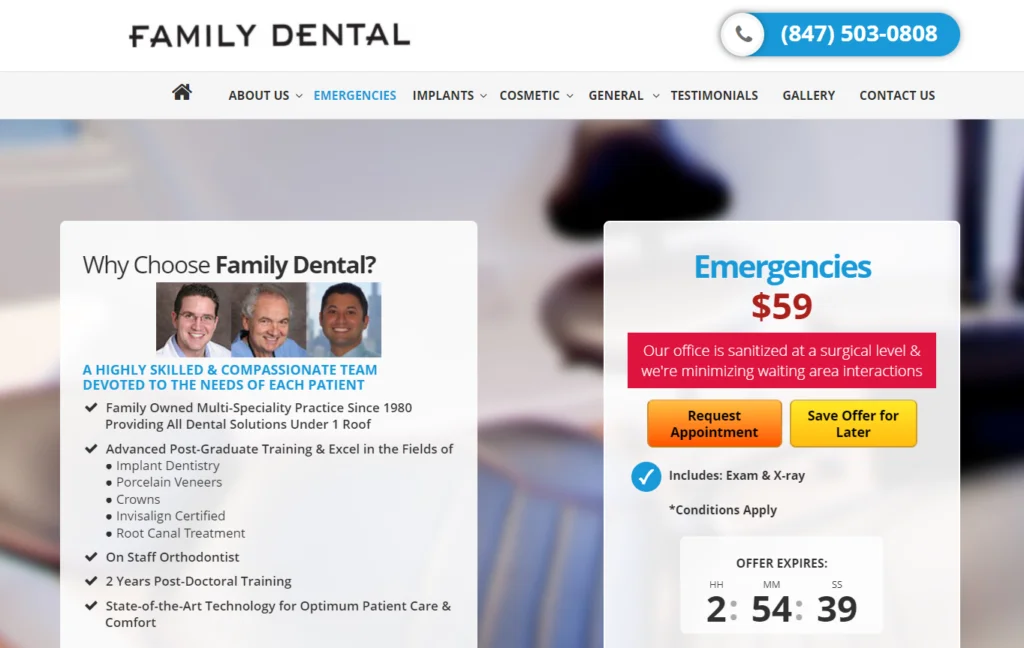 dental website
