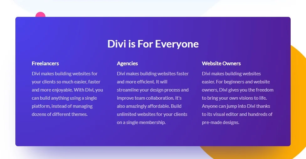 divi is for everyone