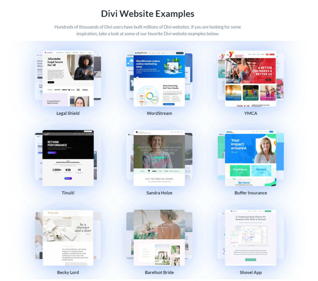 divi website examples