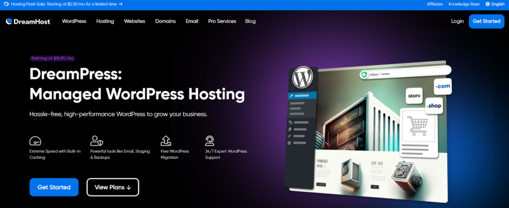 dreamhost dreampress wordpress hosting