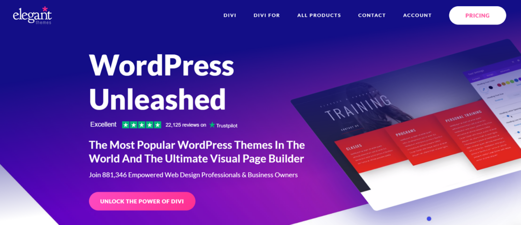 Elegant Themes Divi theme and page builder