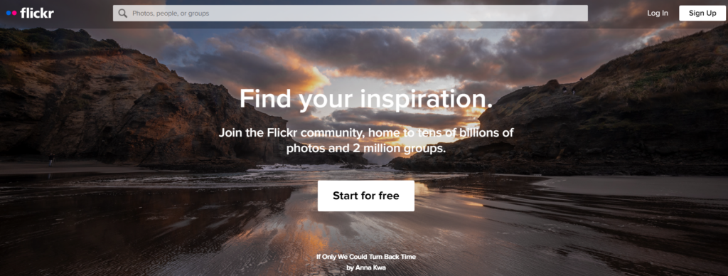 flickr homepage
