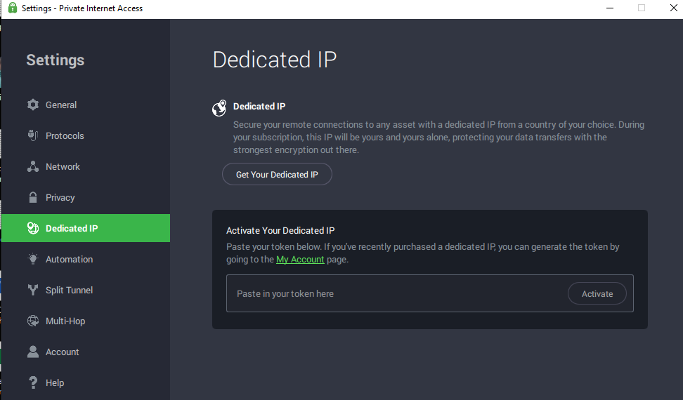 get dedicated ip address