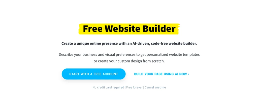 GetResponse Free Website Builder