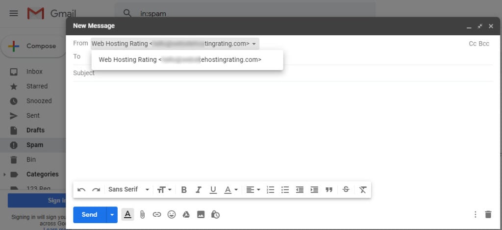 send emails from custom domain in gmail