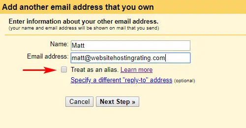 gmail send emails from custom domain