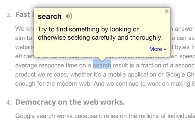 google dictionary chrome extension