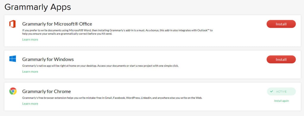 grammarly apps