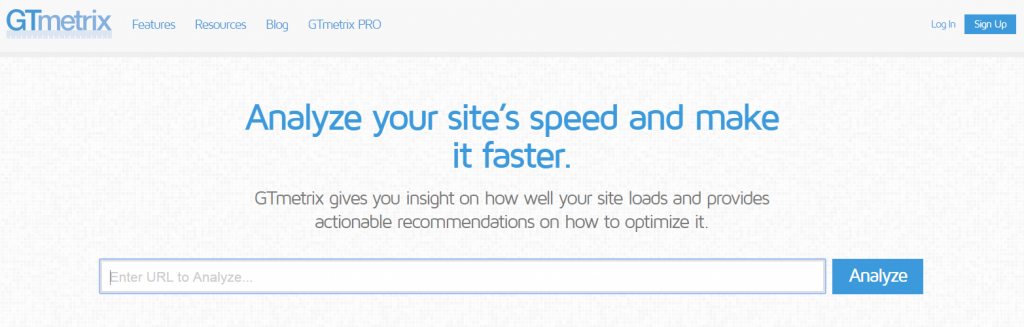 use gtmetrix to test a wordpress theme speed