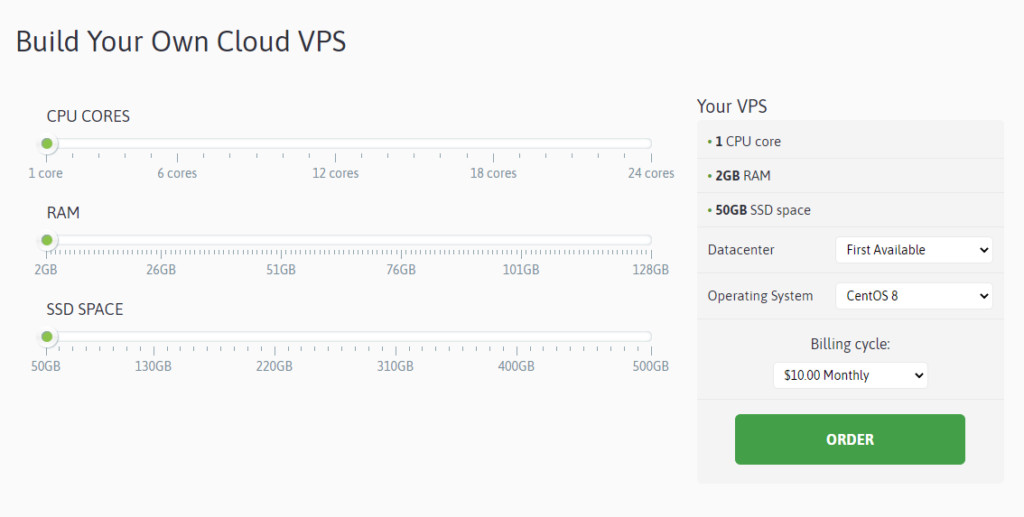 Scala offers highly configurable self-managed cloud VPS solutions