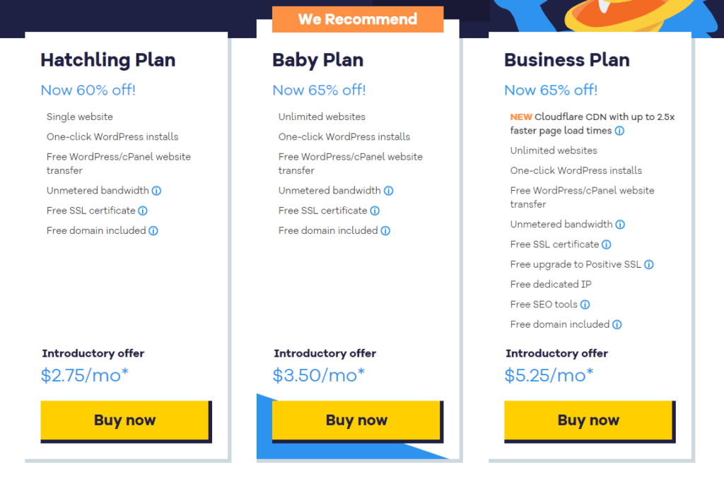 hostgator price plans