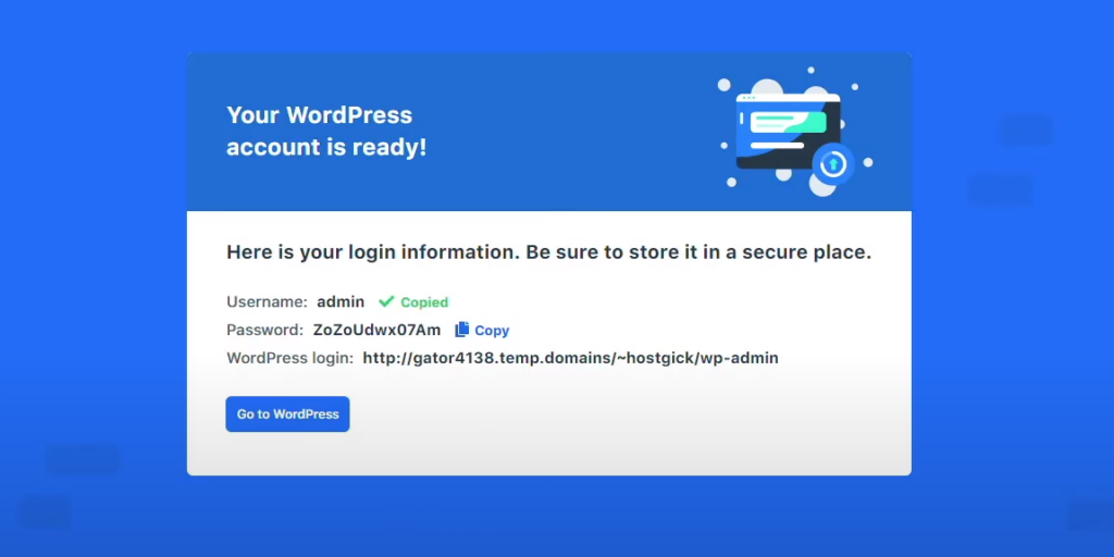 hostgator wordpress is installed