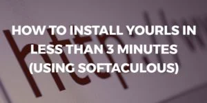 how to install yourls using softaculous