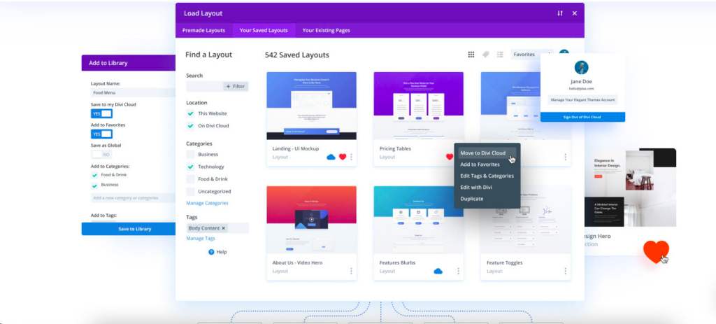 how to use divi cloud