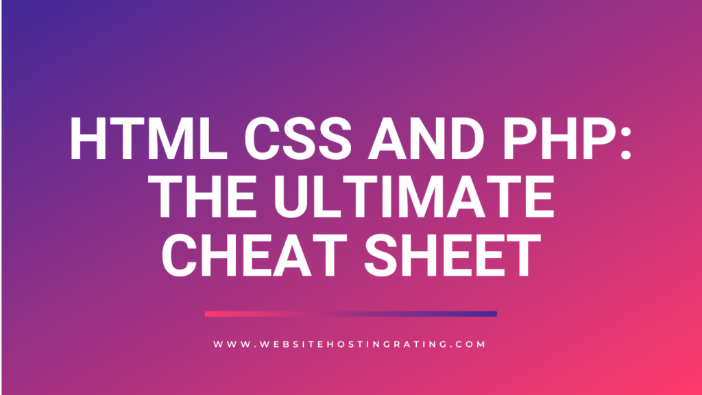 html css php cheat sheet