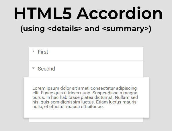 html5 accordion