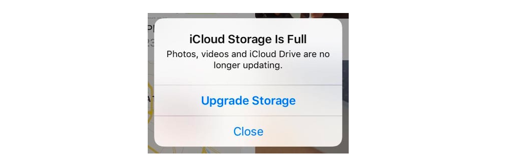 icloud storage is full notification