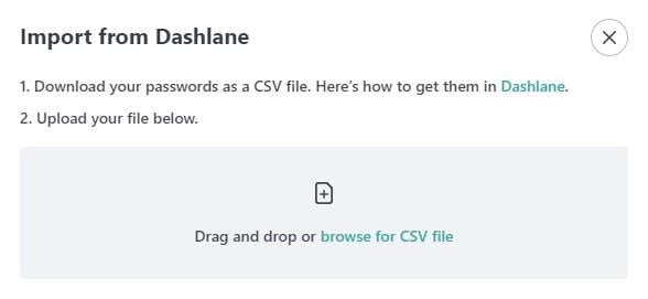 import from dashlane