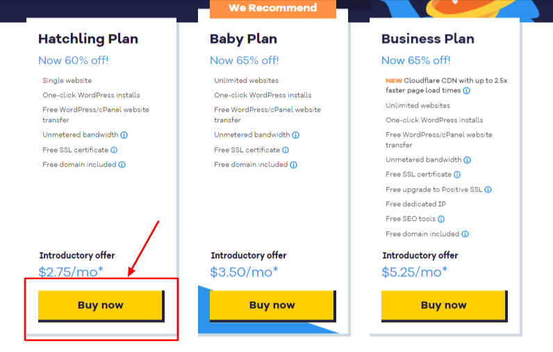 hostgator prices