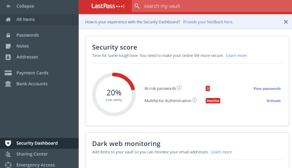 lastpass features