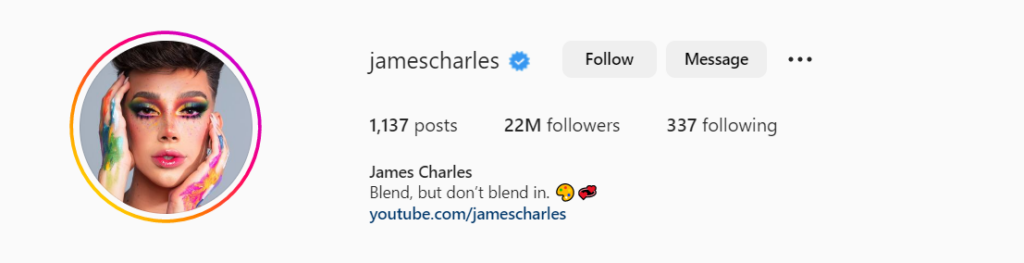 James Charles instagram
