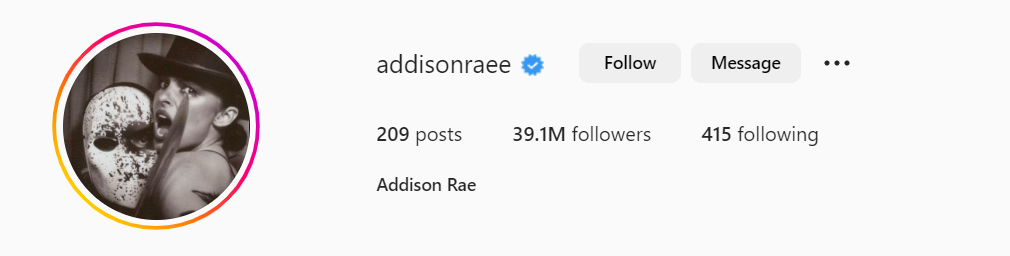 Addison Rae instagram