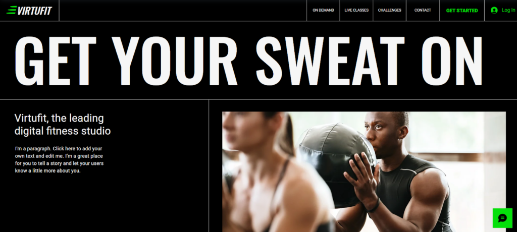Wix Virtual Fitness Classes Template 