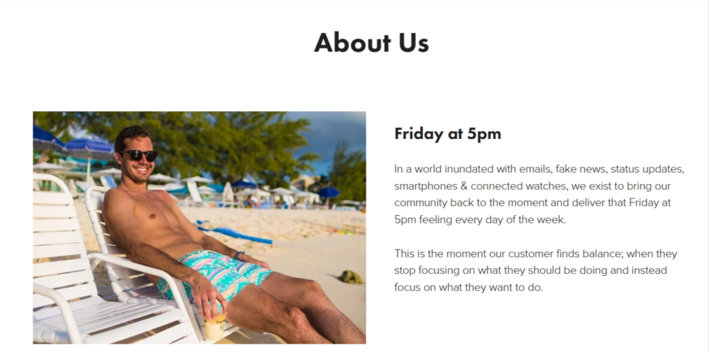 Chubbies about us page