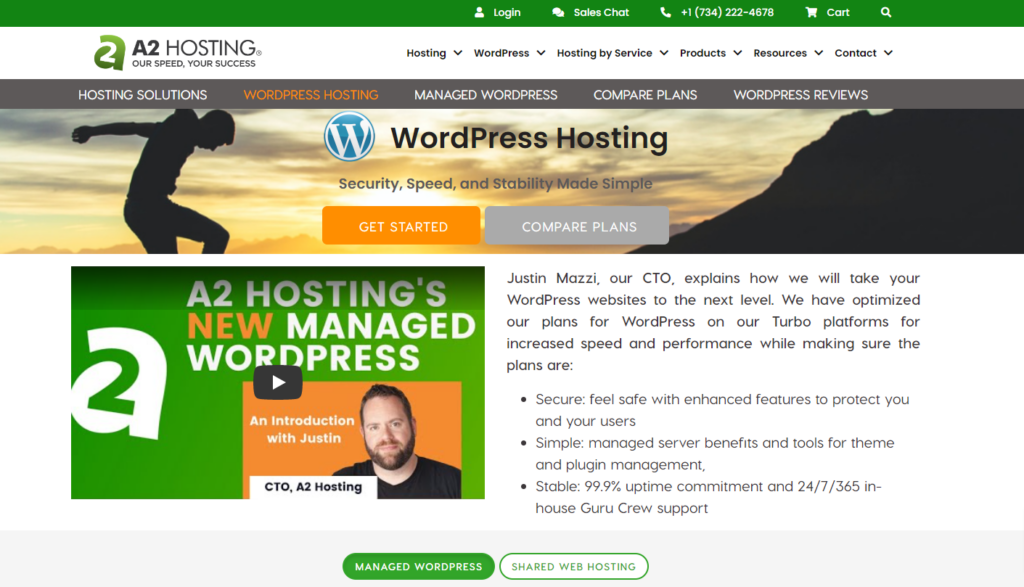 a2 hosting homepage